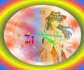7art Anime Clock ScreenSaver Screenshot 0