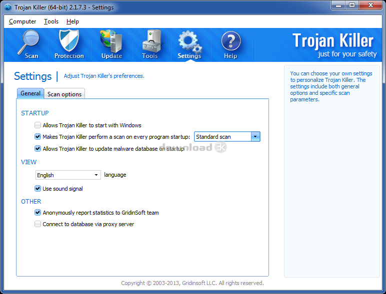 Gridinsoft trojan killer v2129 setup and bytehunter patch