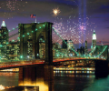 Fireworks on Brooklyn Bridge Screensaver Screenshot 0