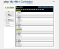 PHP Monthly Calendar Screenshot 0